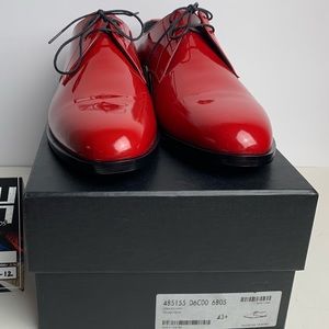 YSL Smoking Derby in Red Patent Leather LIKE NEW